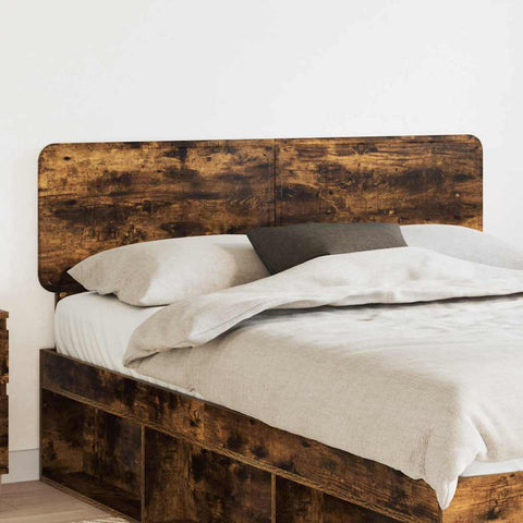 vidaXL Headboard with Headboard Smoked Oak 160 cm Engineered wood