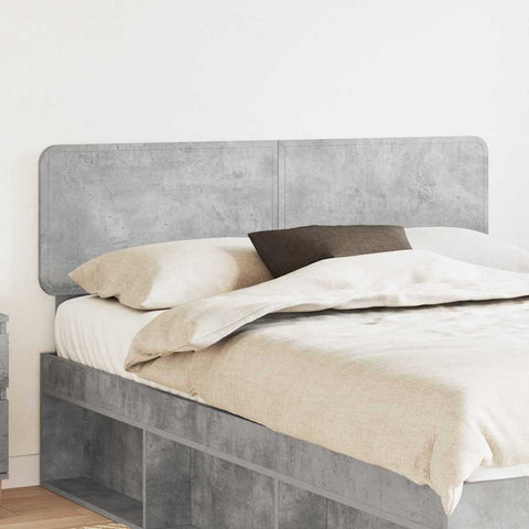 vidaXL Headboard with Headboard Concrete Grey 140 cm Engineered wood