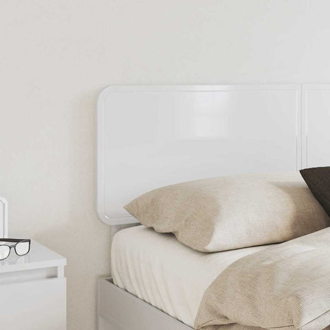 vidaXL Headboard with Headboard Gloss White 135 cm Engineered wood