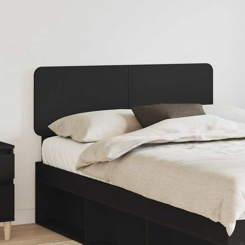 vidaXL Headboard with Headboard Black Oak 120 cm Engineered wood