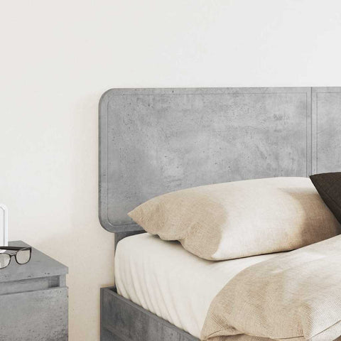vidaXL Headboard with Headboard Concrete Grey 120 cm Engineered wood