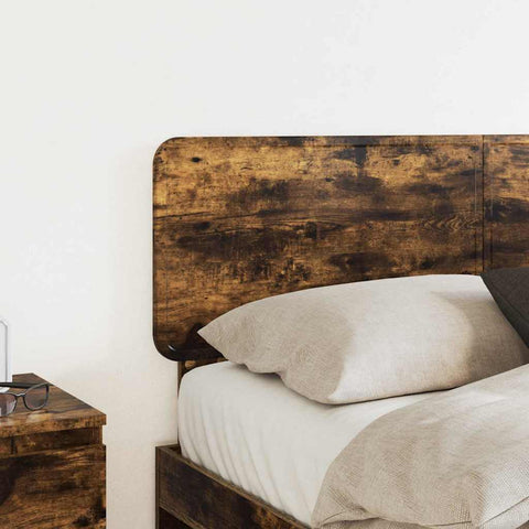 vidaXL Headboard with Headboard Smoked Oak 120 cm Engineered wood