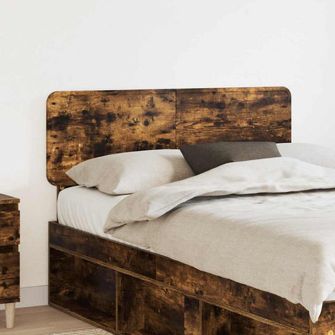 vidaXL Headboard with Headboard Smoked Oak 120 cm Engineered wood