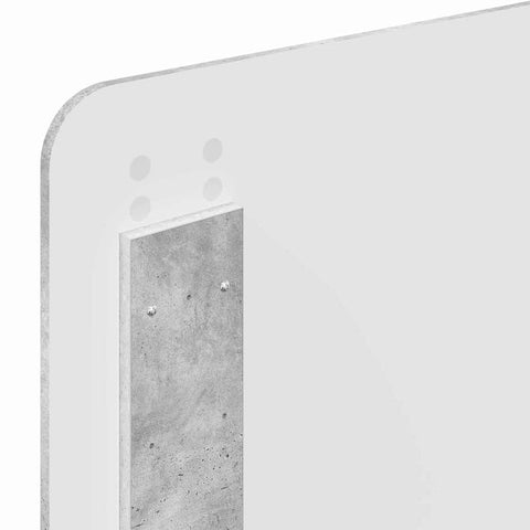 vidaXL Headboard with Headboard Concrete Grey 100 cm Engineered wood