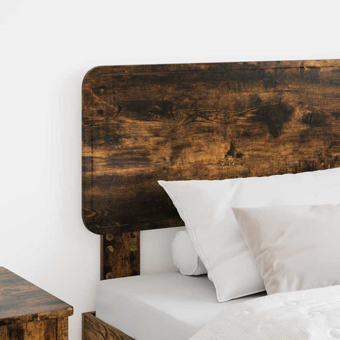 vidaXL Headboard with Headboard Smoked Oak 90 cm Engineered wood