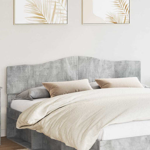 vidaXL Headboard with Headboard Concrete Grey 200 cm Engineered wood