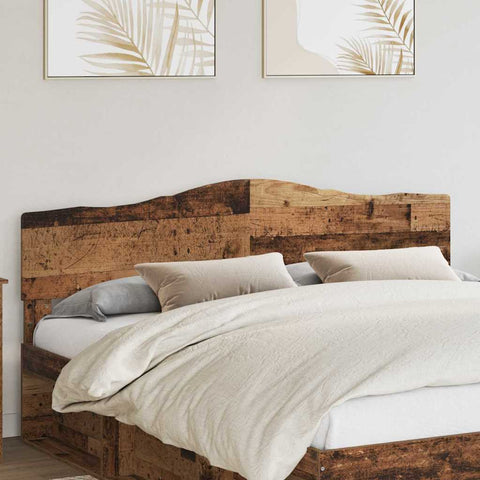 vidaXL Headboard with Headboard Old Wood 200 cm Engineered wood