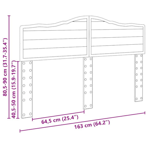 vidaXL Headboard with Headboard White 160 cm Engineered wood