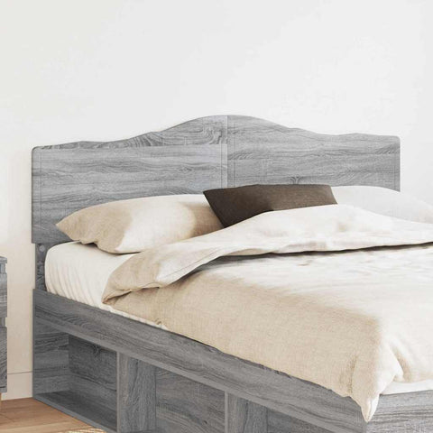vidaXL Headboard with Headboard Grey Sonoma 160 cm Engineered wood