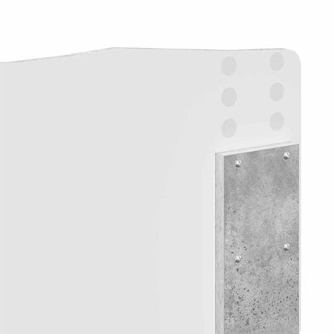 vidaXL Headboard with Headboard Concrete Grey 120 cm Engineered wood