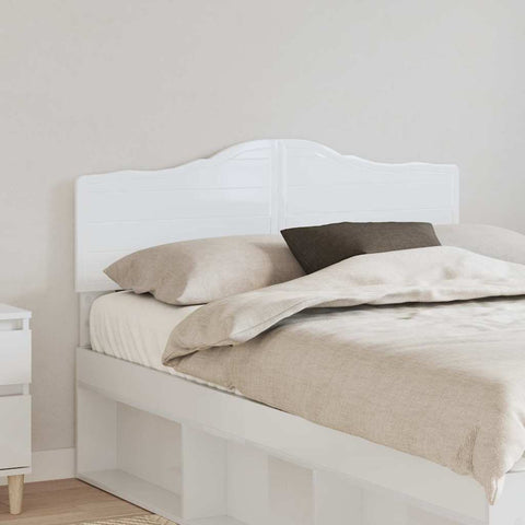 vidaXL Headboard with Headboard Gloss White 120 cm Engineered wood