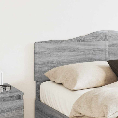 vidaXL Headboard with Headboard Grey Sonoma 120 cm Engineered wood