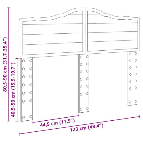 vidaXL Headboard with Headboard Artisan Oak 120 cm Engineered wood
