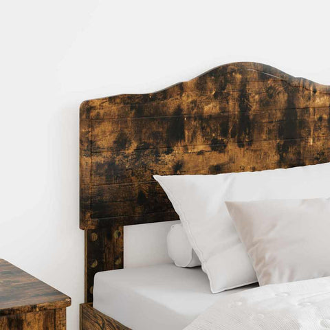 vidaXL Headboard with Headboard Smoked Oak 90 cm Engineered wood