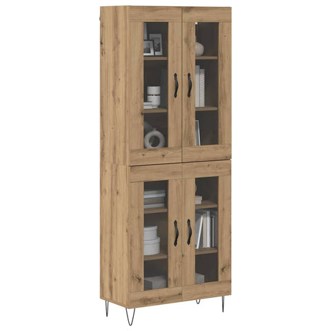 vidaXL Highboard Artisan Oak 69.5 x 34 x 180 cm Engineered Wood