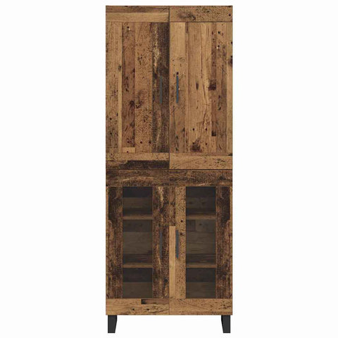 vidaXL Highboard Old Wood 69.5 x 34 x 180 cm Engineered Wood