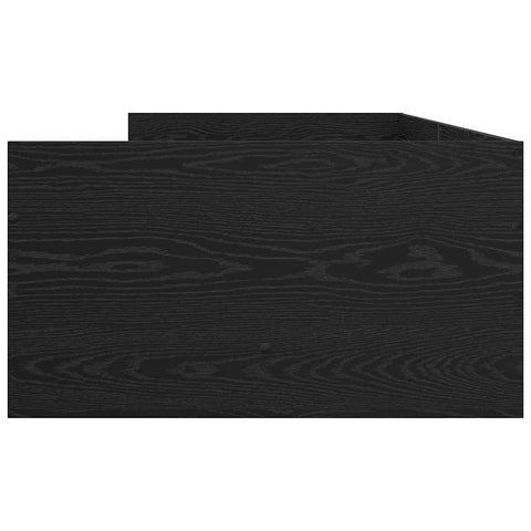 vidaXL Bed Frame with Drawer Black Oak 100 x 200 cm Solid Pine Wood