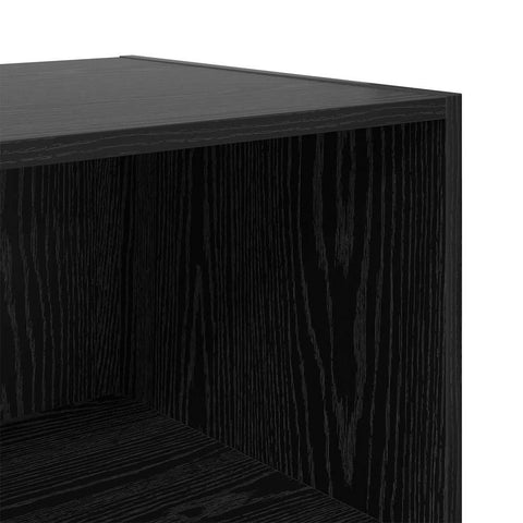 vidaXL Wardrobe with Shelf Black Oak 50 x 30 x 200 cm Engineered Wood