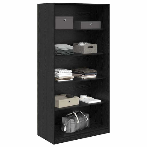 vidaXL Wardrobe with Shelf Black Oak 100 x 50x 200 cm Engineered Wood