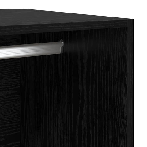 vidaXL Wardrobe with Drawer Black Oak 80 x 50 x 200 cm Engineered Wood