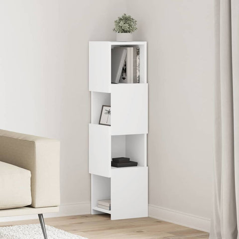vidaXL Corner Cabinet White 25.5x25x102cm Engineered Wood