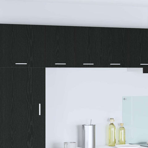 vidaXL Hanging Cabinet Riga Black Oak and White 30 x 31 x 40 cm