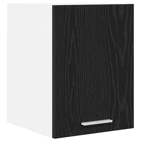 vidaXL Hanging Cabinet Riga Black Oak and White 30 x 31 x 40 cm