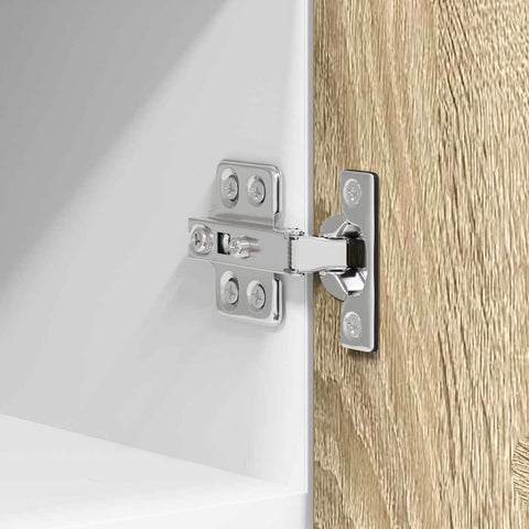 vidaXL Hanging Cabinet Riga Sonoma Oak and White 30 x 31 x 40 cm