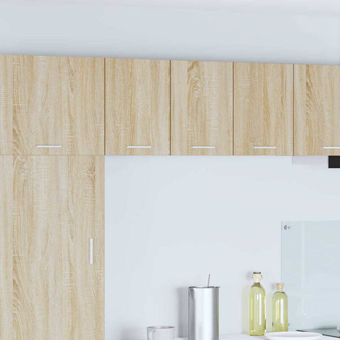 vidaXL Hanging Cabinet Riga 2 pcs Sonoma Oak and White 30 x 31 x 40 cm