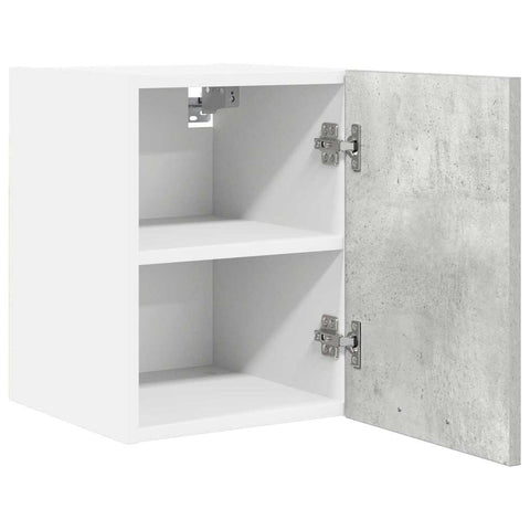 vidaXL Hanging Cabinet with Shelf Riga 2 pcs Concrete Grey and White