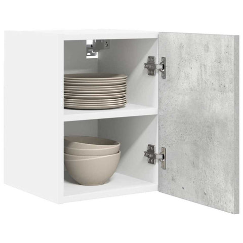vidaXL Hanging Cabinet with Shelf Riga 2 pcs Concrete Grey and White