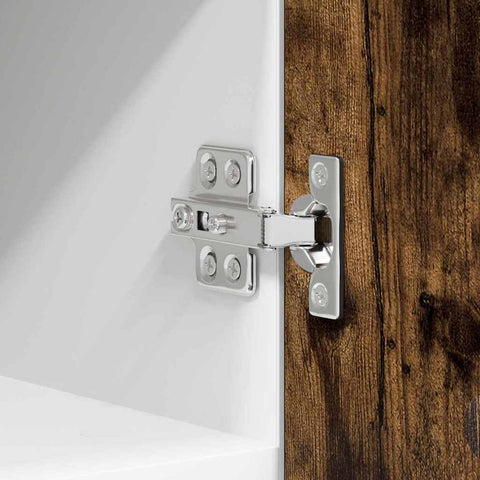 vidaXL Hanging Cabinet Riga Smoked Oak and White 30 x 31 x 40 cm