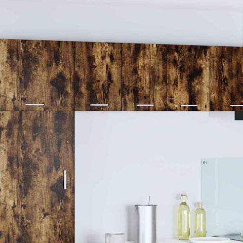 vidaXL Hanging Cabinet Riga Smoked Oak and White 30 x 31 x 40 cm