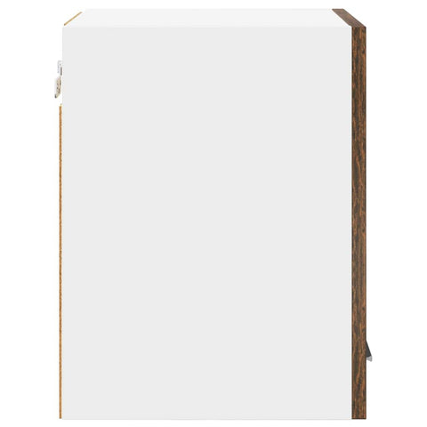 vidaXL Hanging Cabinet Riga 2 pcs Smoked Oak and White 30 x 31 x 40 cm