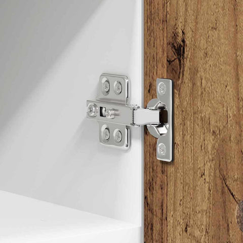 vidaXL Hanging Cabinet Riga 2 pcs Old Wood and White 30 x 31 x 40 cm