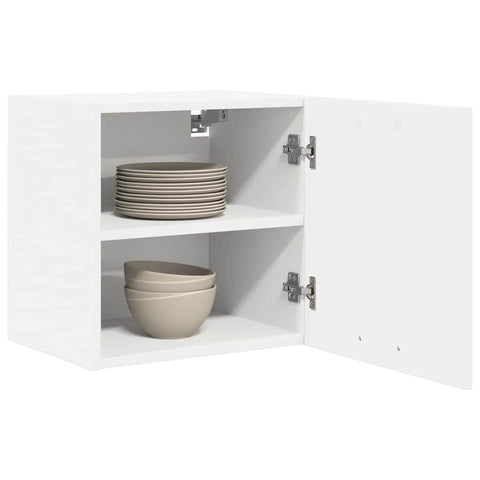 vidaXL Hanging Cabinet with Shelf Riga 2 pcs White 40 x 31 x 40 cm