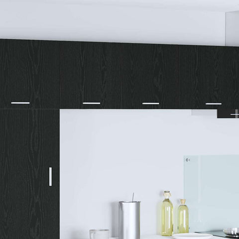 vidaXL Hanging Cabinet Riga Black Oak and White 40 x 31 x 40 cm