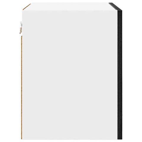 vidaXL Hanging Cabinet Riga Black Oak and White 40 x 31 x 40 cm