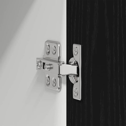 vidaXL Hanging Cabinet Riga 2 pcs Black Oak and White 40 x 31 x 40 cm