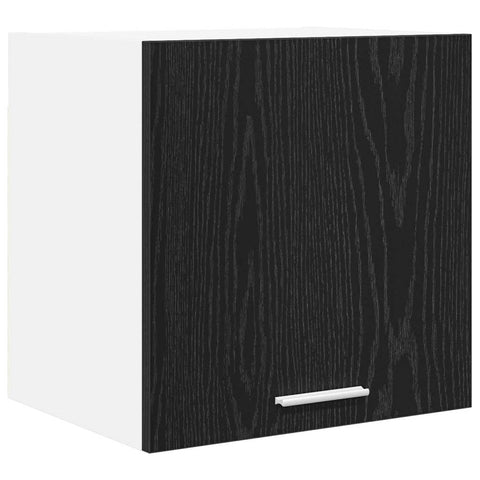 vidaXL Hanging Cabinet Riga 2 pcs Black Oak and White 40 x 31 x 40 cm