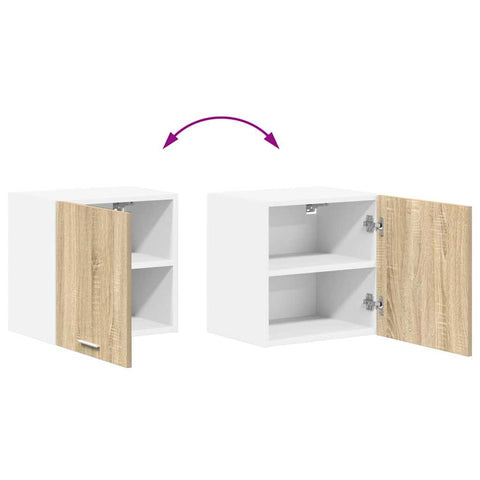 vidaXL Hanging Cabinet Riga Sonoma Oak and White 40 x 31 x 40 cm