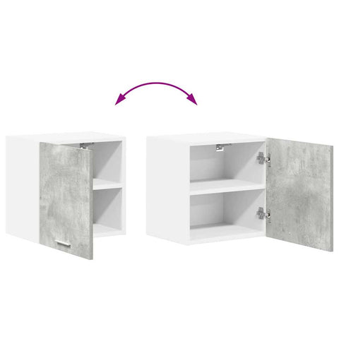 vidaXL Hanging Cabinet Riga Concrete Grey and White 40 x 31 x 40 cm