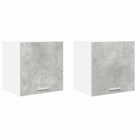 vidaXL Hanging Cabinet with Shelf Riga 2 pcs Concrete Grey and White