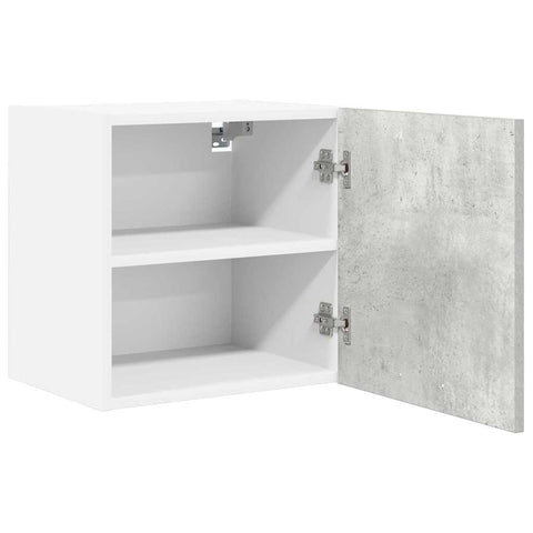 vidaXL Hanging Cabinet with Shelf Riga 2 pcs Concrete Grey and White