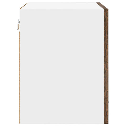 vidaXL Hanging Cabinet Riga 2 pcs Smoked Oak and White 40 x 31 x 40 cm