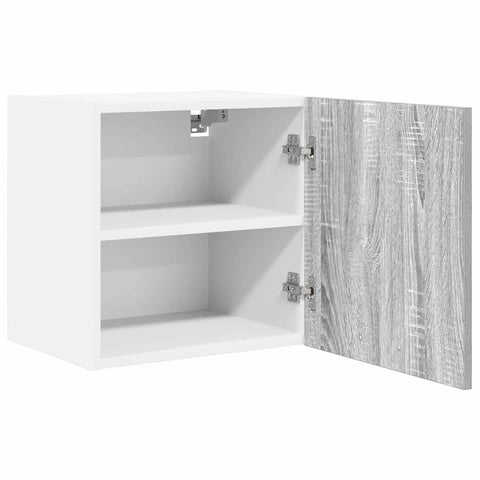 vidaXL Hanging Cabinet Riga Grey Sonoma and White 40 x 31 x 40 cm