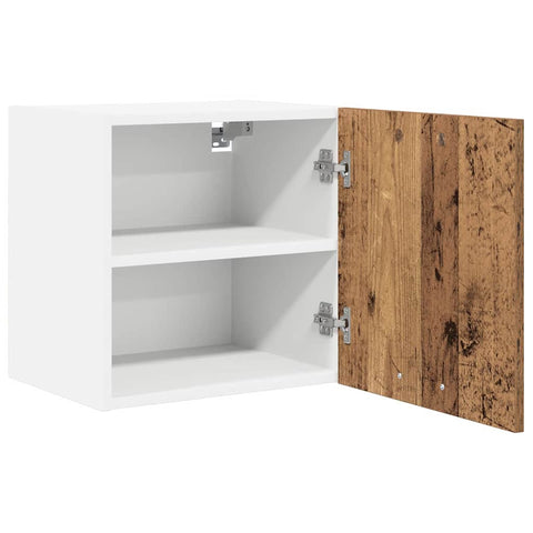 vidaXL Hanging Cabinet Riga Old Wood and White 40 x 31 x 40 cm