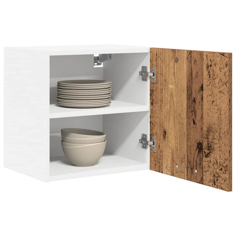 vidaXL Hanging Cabinet Riga Old Wood and White 40 x 31 x 40 cm