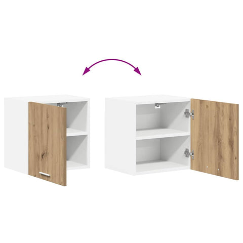 vidaXL Hanging Cabinet Riga Artisan Oak and White 40 x 31 x 40 cm