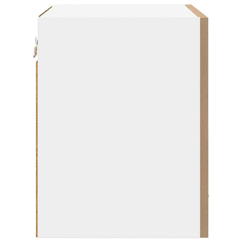 vidaXL Hanging Cabinet with Shelf Riga 2 pcs Artisan Oak and White